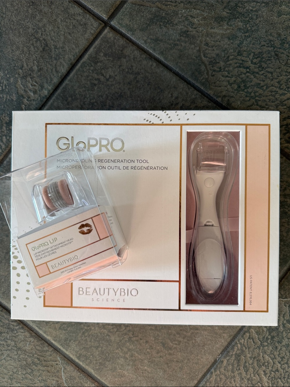 BeautyBio GloPRO Microneedling Regeneration Tool plus Lip Attachment